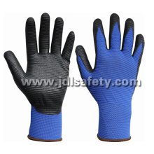 Banboo Fiber and Spandex Knitted Working Gloves with Micro-Foam Nitrile Coating (N1568)